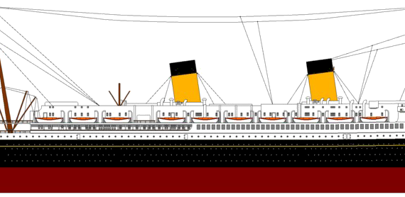 RMS Homeric [Ocean Liner] (1922) - drawings, dimensions, figures
